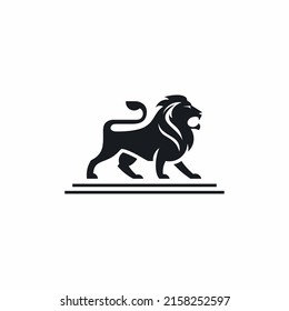 Logotipo del león - ilustración vectorial, diseño del escudo de armas sobre fondo blanco