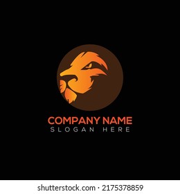 Diseño de ilustración vectorial del logotipo de león 
