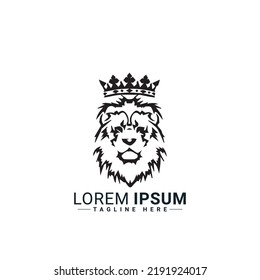 Diseño de ilustración vectorial del logotipo de león 