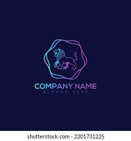 Lion logo vector illustration design