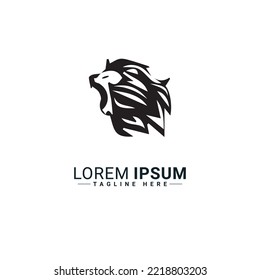 Diseño de ilustración vectorial del logotipo de león 