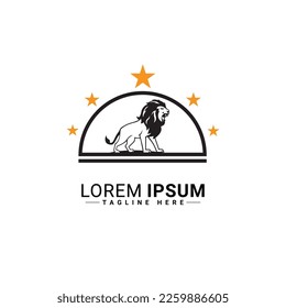 Lion logo vector illustration design 
