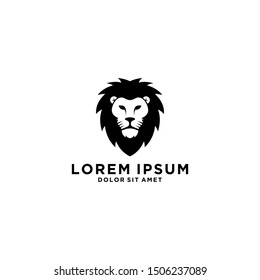 Lion logo vector illustration, emblem design.