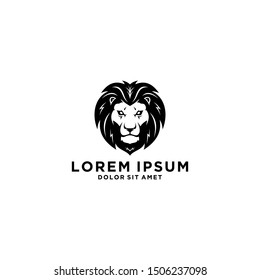 Lion logo vector illustration, emblem design.