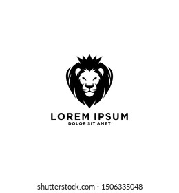 Lion logo vector illustration, emblem design.