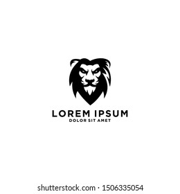 Lion logo vector illustration, emblem design.