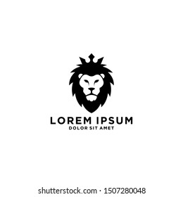 Lion logo vector illustration, emblem design.