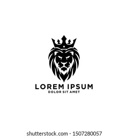 Lion logo vector illustration, emblem design.
