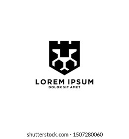 Lion logo vector illustration, emblem design.
