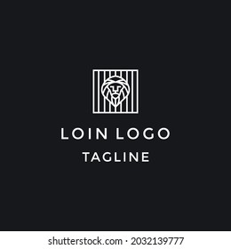 Lion logo vector illustration, emblem design.