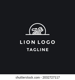 Lion logo vector illustration, emblem design.