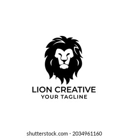 Lion logo vector illustration, emblem design.