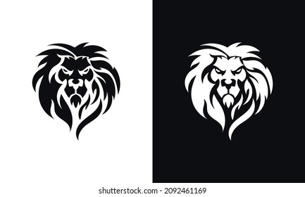Lion logo vector illustration, emblem design.