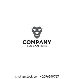 Lion logo vector illustration, emblem design template