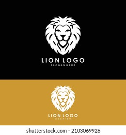 Lion logo vector illustration, emblem design.