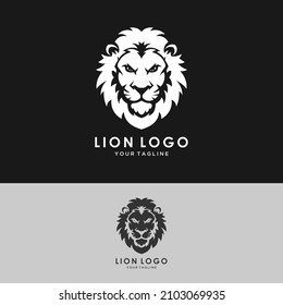 Lion logo vector illustration, emblem design.