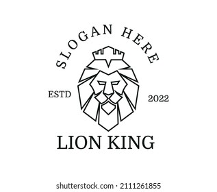 Lion logo vector illustration emblem design.
