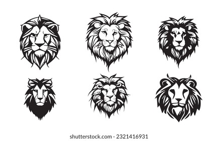 Lion logo vector illustration, emblem design.