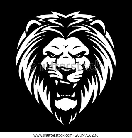 Lion logo vector illustration, emblem design, mascouts, and tatto