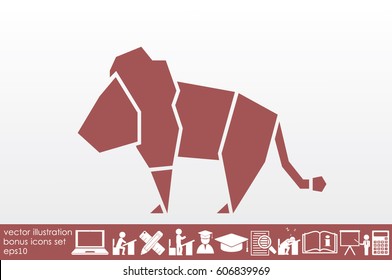 Lion logo vector illustration EPS 10.
