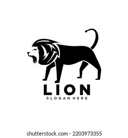 Logo de León. ilustración vectorial de un león. león el rey de la jungla