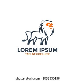 lion logo. vector illustration. unique design