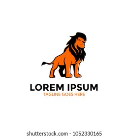 lion logo. vector illustration. unique design