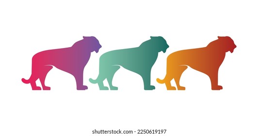 Lion Logo Vector Symbol Template. Lion Gradient Logo