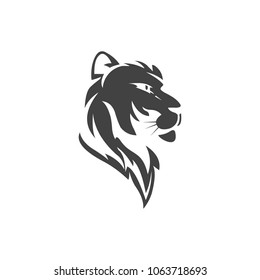 Vector Silhouette Lion Head Stock Vector (Royalty Free) 1403774630 ...