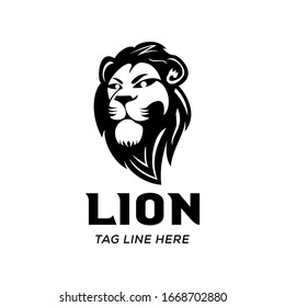 lion logo vector template design