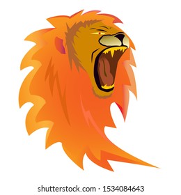 lion logo vector.modern style logo template.head lion mascot logo illustration.