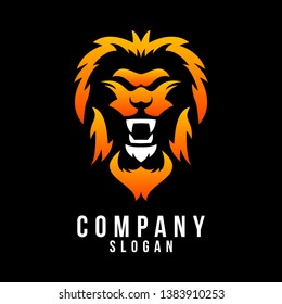 lion logo vektor design ilustrator