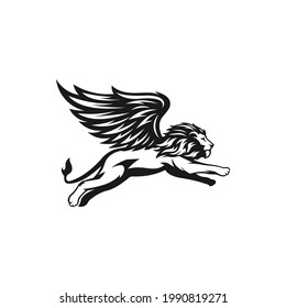 lion logo vetor and icon