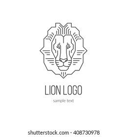 Lion logotype template. Vector illustration. 
