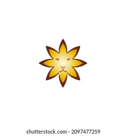 ilustración vectorial de la flor de león y loto para icono, símbolo o logotipo