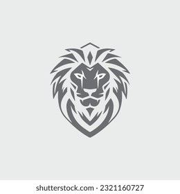 Lion luxury logo icon template, elegant lion logo design