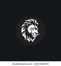 Lion luxury logo icon template, elegant lion logo design
