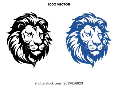 lion luxury logo icon template, elegant lion logo design illustration, lion head 