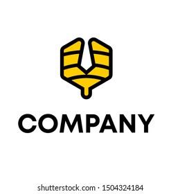 lion luxury logo template vector icon