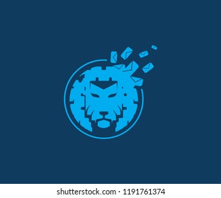 lion and mail illustrations vector logo