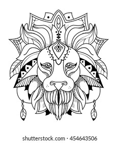 Lion with mandala