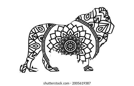lion mandala coloring book for adult animal coloring page for kids  adult