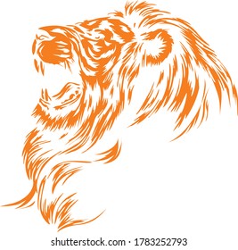 Lion Mascot cartoon vector art and illustration