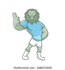 Lion mascot design with modern illustration concept style for sport team