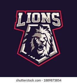 Lion mascot design for sport or e-sport team