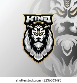 Lion Mascot Esport Logo Design For Gaming club
