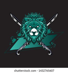 lion mascot gaming esport logo