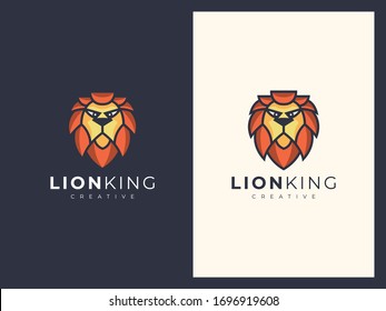 lion mascot, lion head, angry lion logo ilustration