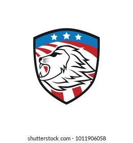 Lion mascot head vector logotype illustration emblem isolated animals sport 