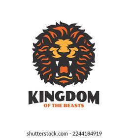 Lion mascot logo. Angry lion vector illustration. Lion vector art for sale.